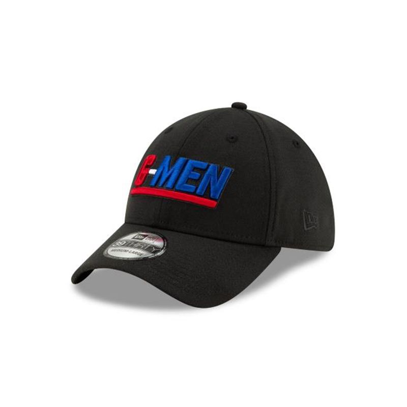 NFL New York Giants Logo Elements 2.0 39Thirty Stretch Fit (QXB4955) - Black New Era Caps